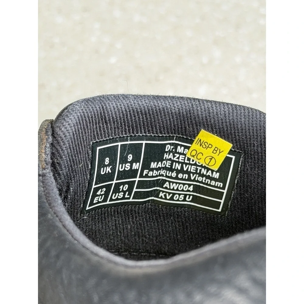 Doc Dr Marten's Hazeldon Oxford Classic Pebbled Black Leather Men's US Size‎ 9